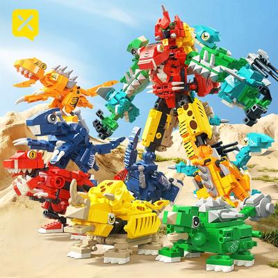 TOYLINX Dinosaurier Bausteine 691PCS Baustein Spielzeug 6 in 1 Bildung DIY Spielzeug Roboter für Kinder Kinder Junge Geburtstags-Weihnachtsgeschenke