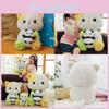 Adorable Cute Bear Plush Toy Fluffy Stuffed Animal Pillow Soft Cushion Gift For Girls
