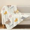 Cat Themed Flannel Blanket – Soft Fuzzy & Cozy Warm, Ideal for Home, Dorm, Christmas & Halloween