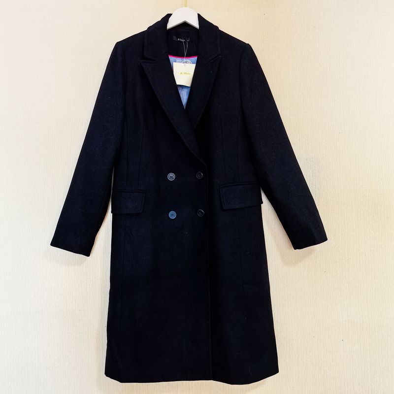 

Foreign Trade Export South korea Original Single Double Breasted Classic Blue Wool coat Suit Collar Mid-Length Professional Commuter Spring Cylan 66
