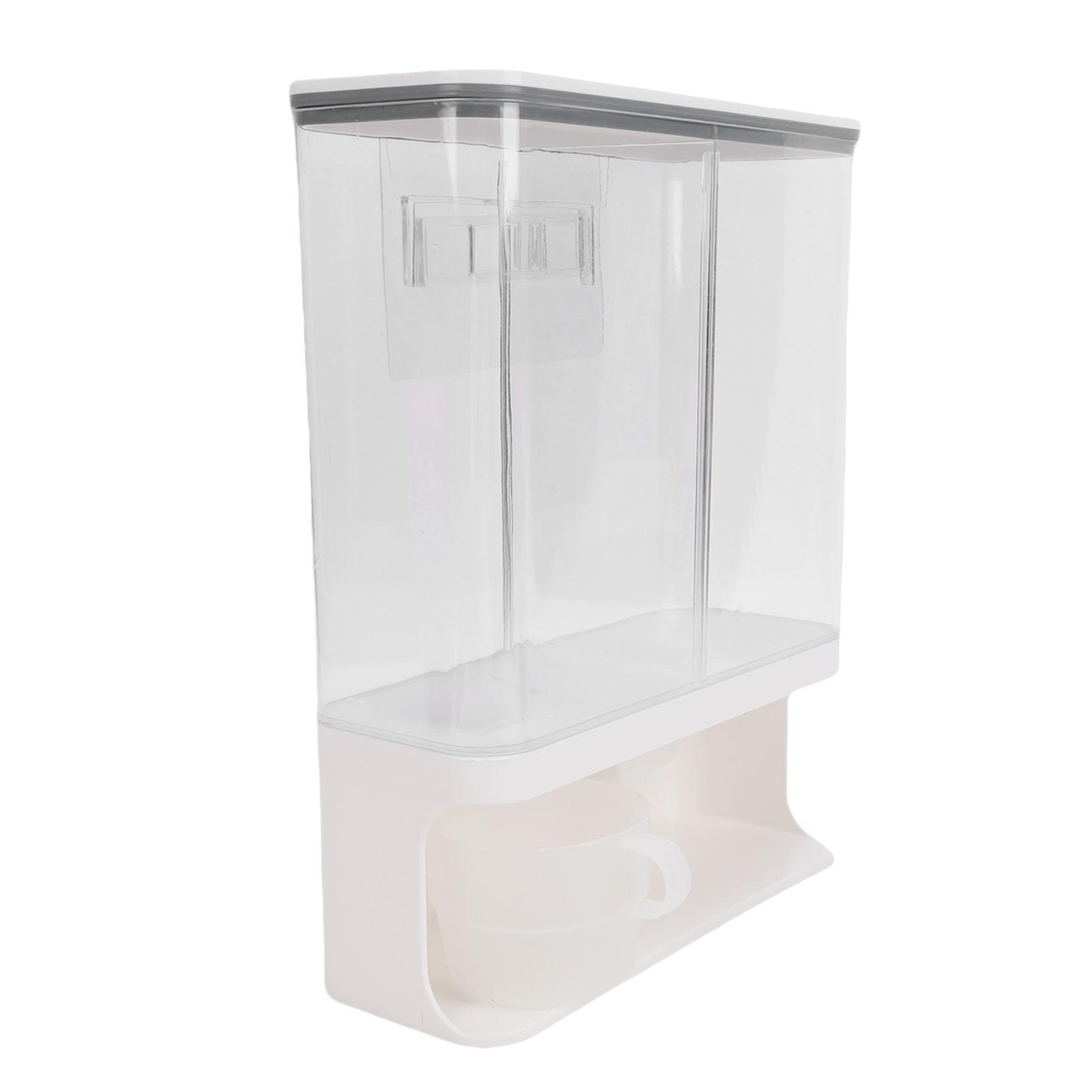 Neoglint Grain Dispenser Transparent Large Capacity Airtight Cereal Container Dispenser For Beans Rice Dry Food