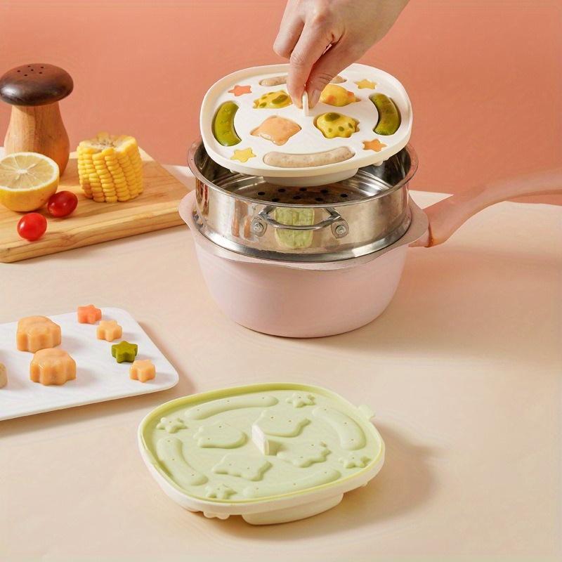 

Make Homemade Steamed Cakes for Baby with This Cute and Practical Silicone Mold Set Create Healthy and Fun Baby Food 1set зелений