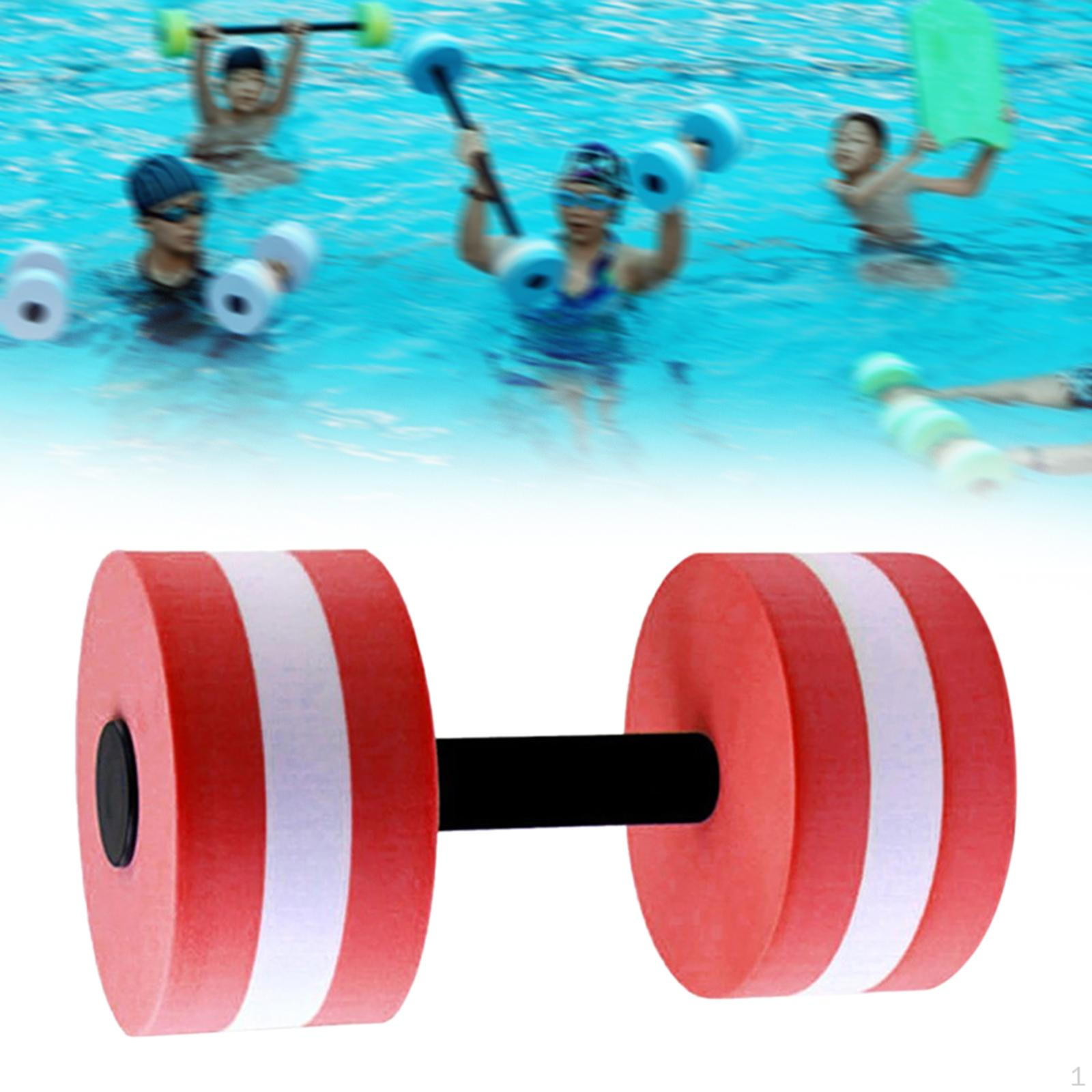 AquaFit Foam Dumbbells - Water Exercise Equipment for Pool Fitness красный