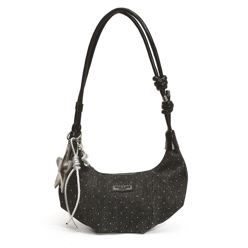 

Retro dumpling bag female lazy fashion large capacity pleated armpit bag commuter shoulder messenger bag чорний