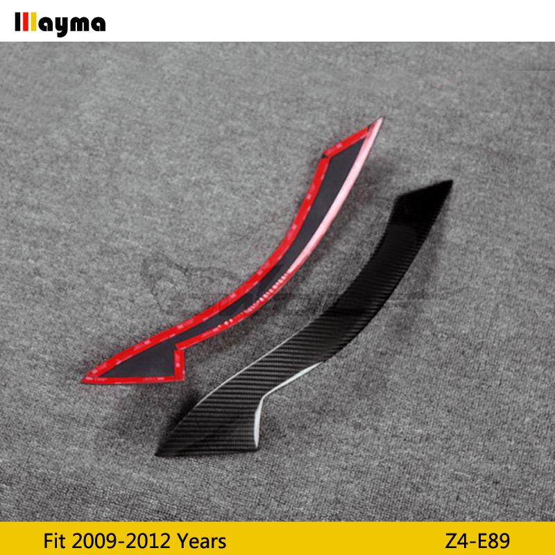 Carbon Fiber Headlight Eyebrow Eyelids For BMW Z4 2009 - 2012 E89 Fiber glass primer matte black front decorative sticker 2pcs