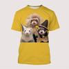 Cute Ferrets Pattern 3D Printed T-Shirt For Men Funny Animal Tees Summer Casual Short Sleeves Loose T Shirts Harajuku O-Neck Top