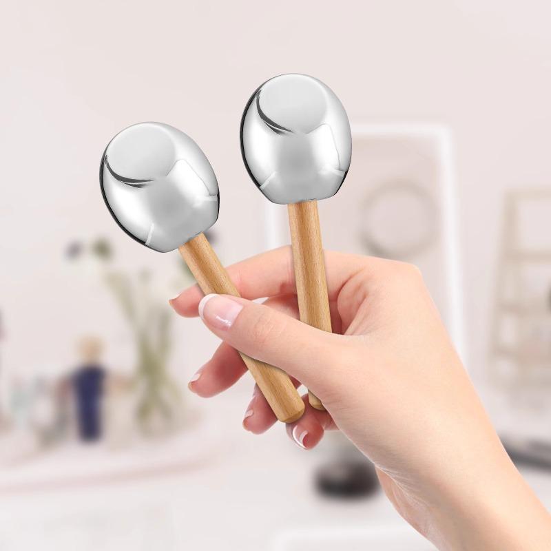 1pc Beauty Massage Instrument Stainless Steel Ice Hammer Hot Cold Compress Skin Lifting Relief Eye Fatigue Tool