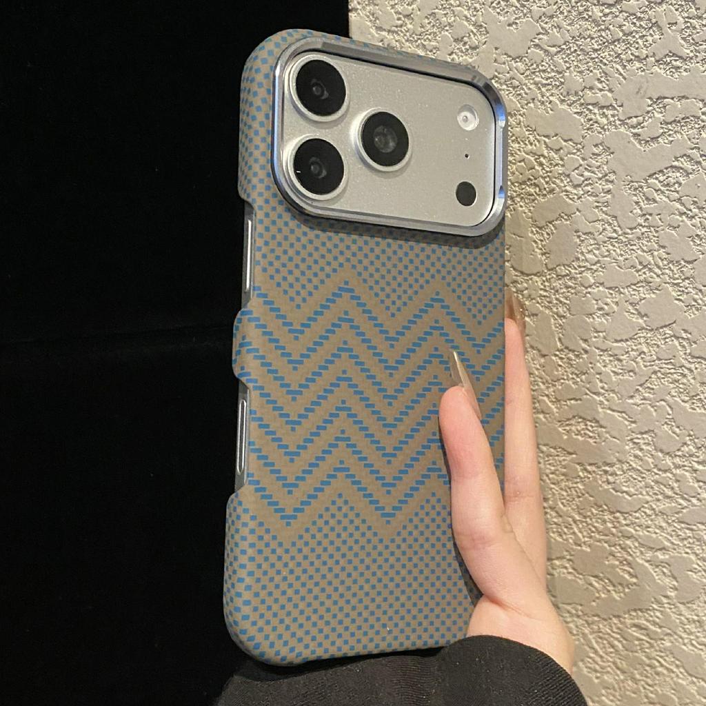 Kevlar Pattern Strong Magnetic iPhone 17 Case, Carbon Fiber Multi-color Magsafe Compatible with 16/15/14 Pro