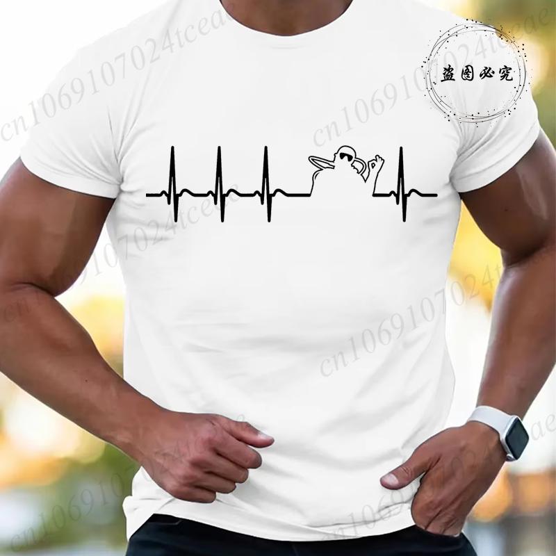 Heartbeat Scuba Diver Scuba Diving Funny Mens Tshirts Summer Short Sleeve Tee Shirts Fashion Casual Tops Men Male Clothing