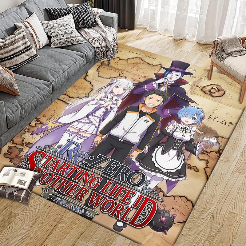

Retro ReZero Starting Life in Another World Pattern Square Carpet,Area Rug,Carpet Rug for Living Room Bedroom Sofa Playroom Decor,Non-slip Floor Mat 40x60cm( 15x23in )