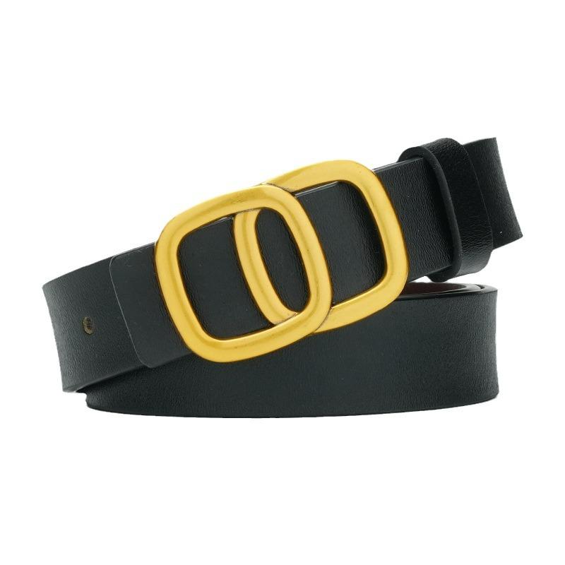 Women's Belt Dress Smooth Buckle Women's Skirt and Decorative Women's Belt Versatile Thin Belt