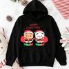 2025 New Unique Design Christmas Double Couple Style High-quality Oversized Pure Cotton Casual Cartoon Hoodie