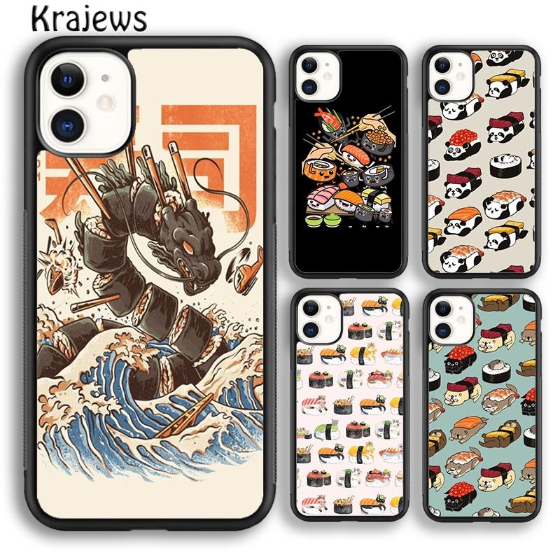 Kawaii Sushi Stack Phone Case Cover For iPhone 17 Air 16 15 14 plus 12 13 pro max coque Shell Fundas