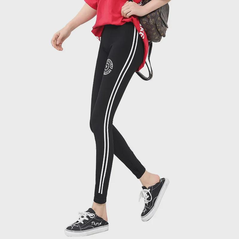 2023 Jarní Dámské Kalhoty s Vysokým Pasem Korejské Modální Lemování Skinny Legíny - Zeštíhlující Devítibodové Sportovní Kalhoty