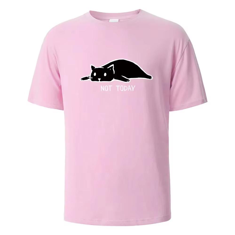 

Not Today Funny Printed T-shirts For Men Cotton Summer Breathable Comfortable Tops Short-Sleeved O-neck Basic Men Clothing 4XL