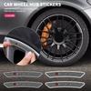 AAUF1 4pcs/set Carbon Fiber Car Wheel Rim Stickers Vinyl Decoration Decal For Mercedes Benz B/C/E/S Class A Class C200L GLC GLE CLA