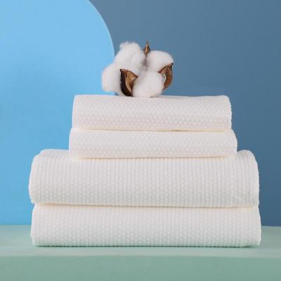 Einzeln verpackte Einwegtücher aus reiner Baumwolle – Fusselarm, Dickes Perlmuster für Schönheitssalon & Gesichtswäsche