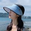 Women Sun Hats Summer Fashion Large Brim Empty Top Casual Sport Beach Sun Visor Hat For Outdoor Cycling