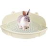 kathson Large Rabbit Litter Box Bunny Corner Toilet Box Potty Trainer Bigger Pet Pan Small Animal Cage Toilet Bedding Box Fanshaped for Adult Guinea