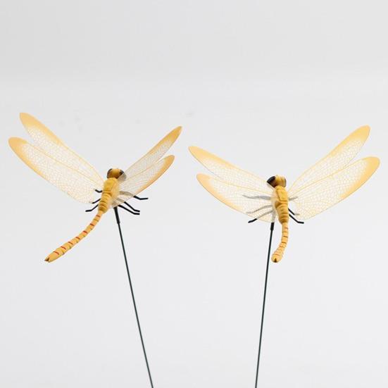 25Pcs Fake Dragonfly Garden Stake Decoration Indoor Outdoor Yard Lawn Patio Artificial Dragonfly Stake Planter Pot 3D Simulation Dragonfly Ornament