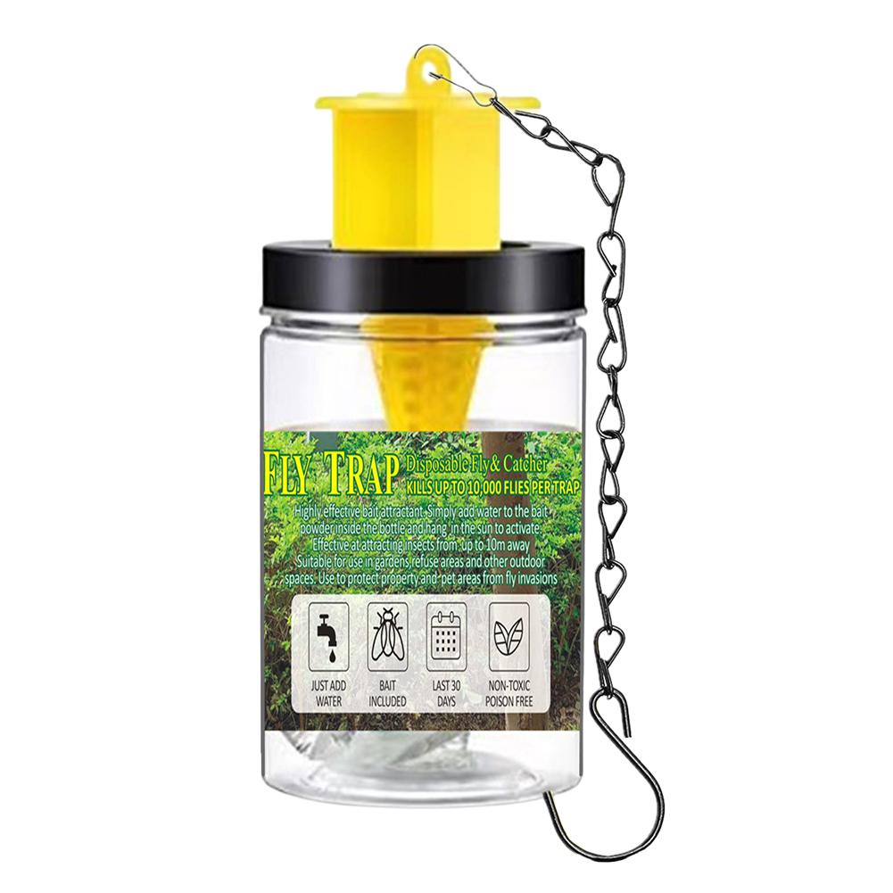 Hanging Flytrap Cage PP+Wire Chain Fruit Fly Trap Killer Non-Toxic And Non-Hazardous for Parks/Orchards/Vegetables