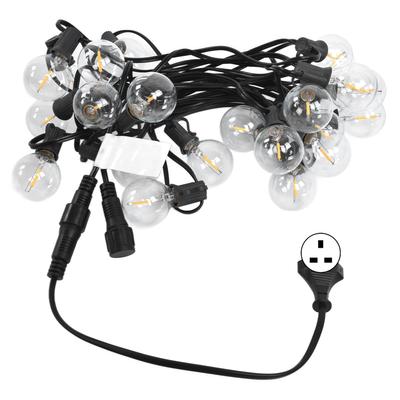 Guirlande lumineuse G40 25 LED 25 pieds Étanche Boule de verre Guirlande lumineuse pour Jardin Pelouse Festival