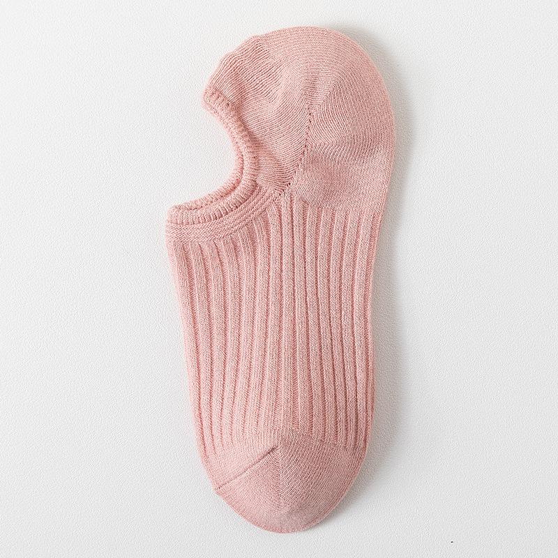 Damen Sommer Dünner Stil Einfarbig Flacher Ausschnitt Fällt Nicht Ab mit Unsichtbaren Socken