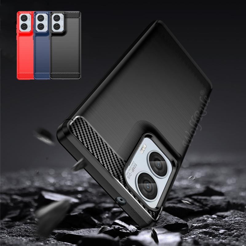 Tok borító Moto Edge 50 Fusion készülékhez Moto Edge 50 Fusion Capas Új Karbonszálas Ütésálló TPU Puha Fundas Motorola Edge 50 Fusion