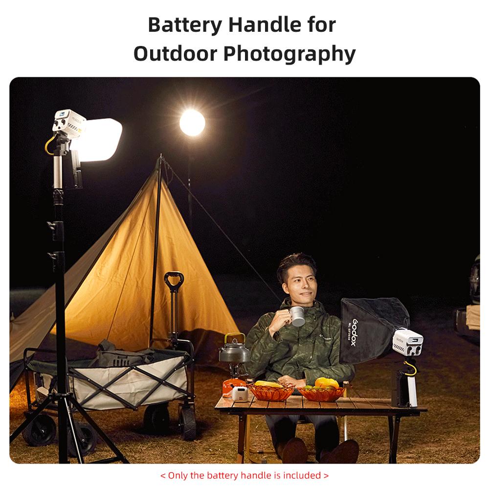 Godox AK-B02 Battery Handle Handheld V Lock V-Mount Battery Bracket for Godox ML60II Bi Video Light