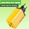 Carregador de Parede GaN USB Total 120W 4 Portas Tipo C Carregamento Rápido Adaptador de Parede 2PD 2USB Quick Charge 3.0 Carregadores de Viagem Adaptador de Carregamento