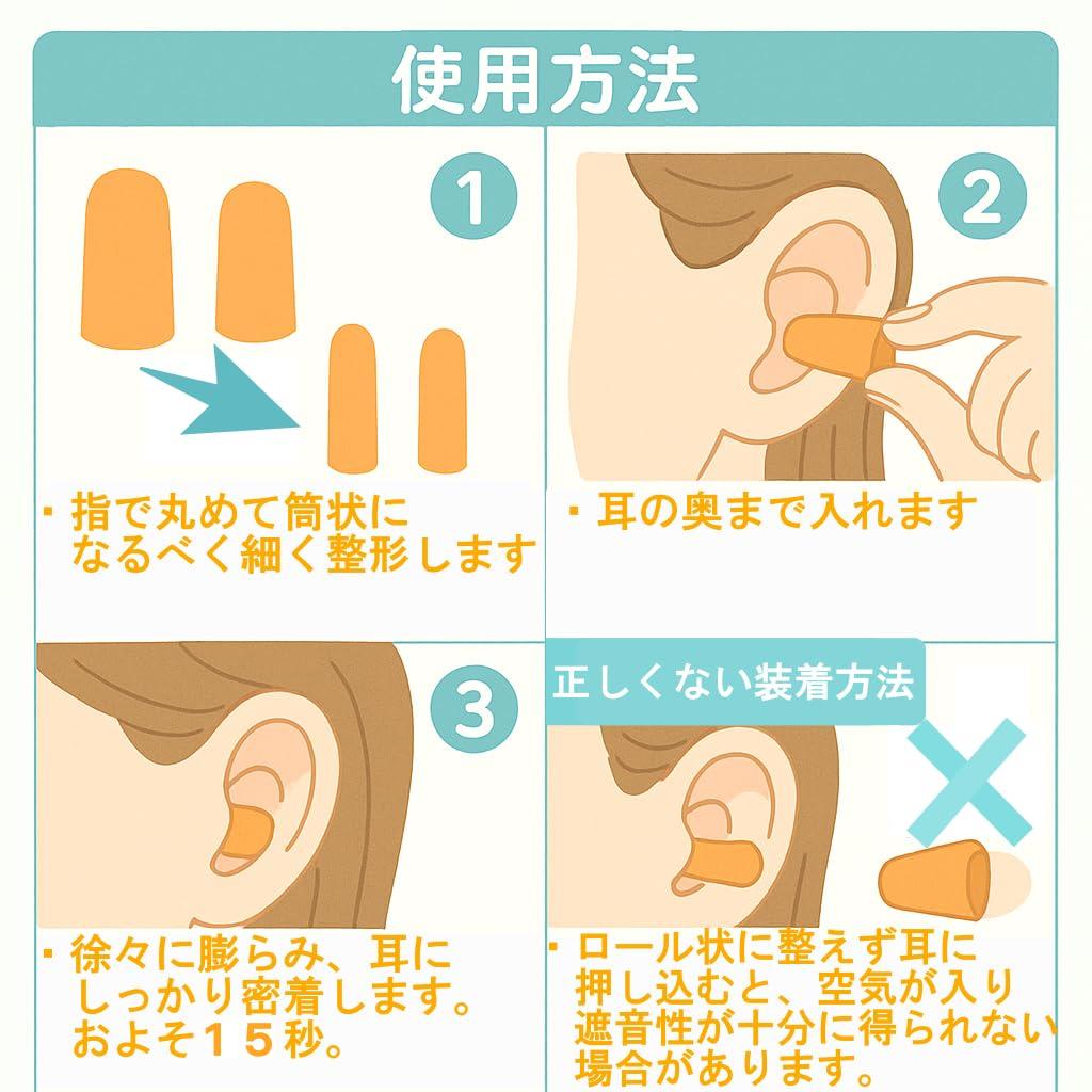 Ohrstöpsel Einzeln Weiche Ohrstöpsel für Schall Tief und Flugzeuglärm [Große Kapazität, Verpackt] Schlaf, Schallschutz, Schlaf, Schnarchen, Schlaflosigkeit,