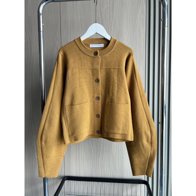 

Осенне-зимняя женская майяровая простая круглая куртка с длинным рукавом повседневный вязаный кардиган S