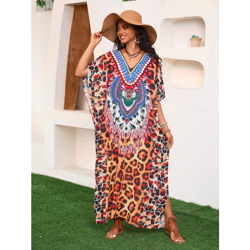 

Большие размеры женская новая принтованная праздничная пляжная накидка one size