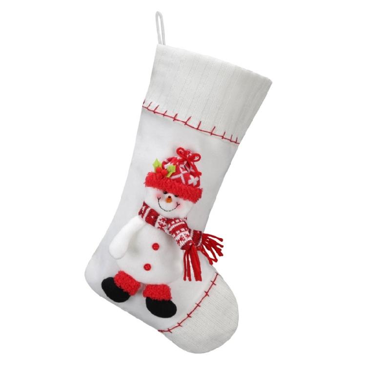 Christmas Stocking for Fireplaces Decoration Stylish Hanging Gifts Bag Santa/Snowman/Elk/Penguins Party Supplies