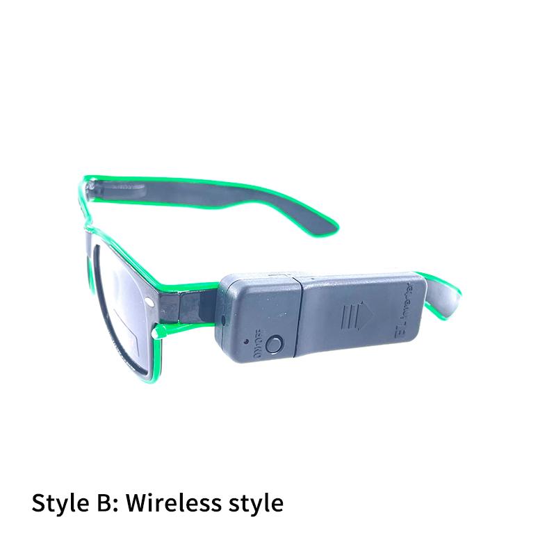 LED-Brille, leuchtende Brille, leuchtende Sonnenbrille, blinkendes Licht, Glas, Partyzubehör, Make-up, Tanz, Fotografie-Requisiten
