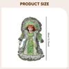 Escultura de Boneca de Porcelana em Pé Figura de Menina de Cerâmica Coleção Ornamento de Mesa para Lareira