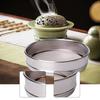 Stainless Steel Flour Sieve for Baking Fine Mesh Strainer Round Flour Sifter Reusable Diameter 7.9 Inch Ceramic Glaze Filter