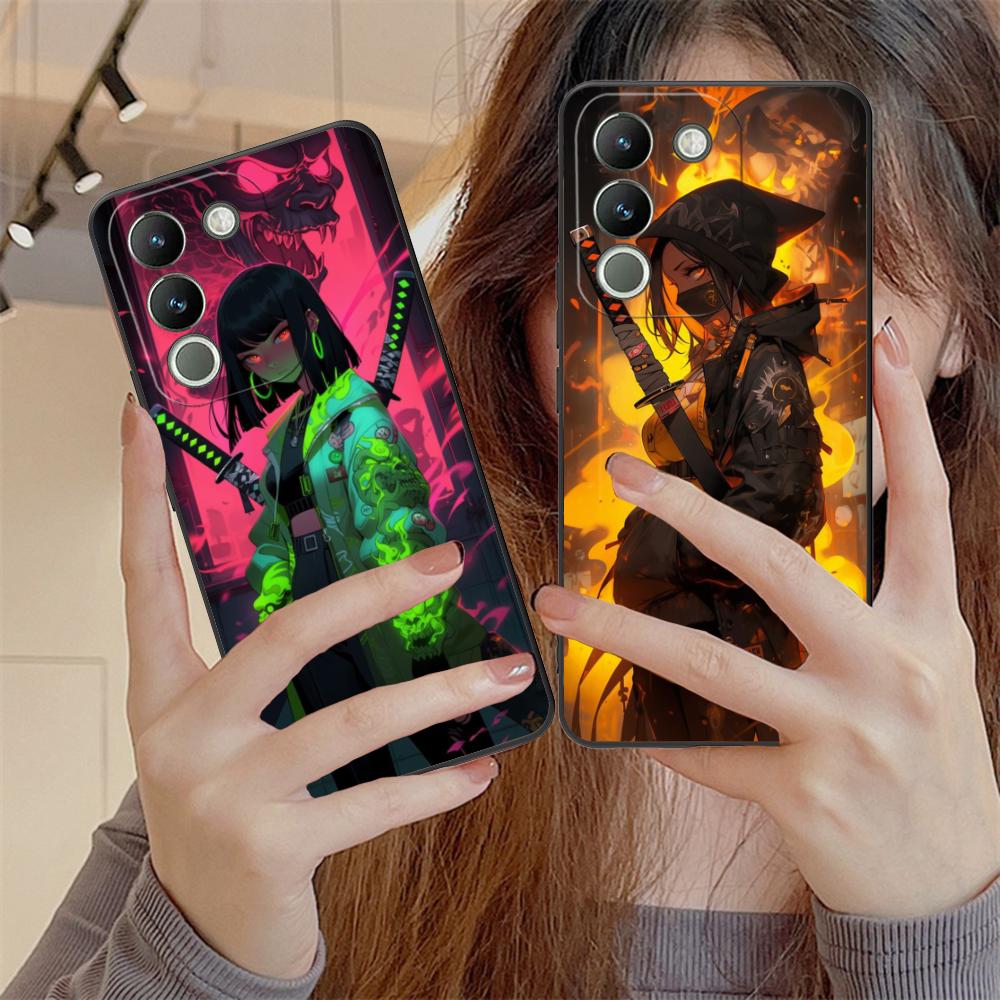 Anime Girl Mobile Phone Case for VIVO V60 V50 V40 V30 V29 V27 V25 V23 Pro Lite 5G Colorful Printing Cover Luxury Cover