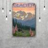 Nationalpark Glacier Lustiges Bar Metallschild Retro Plakette Vintage Schild Alkohol Trinker Kneipe Club Küchenwanddekoration