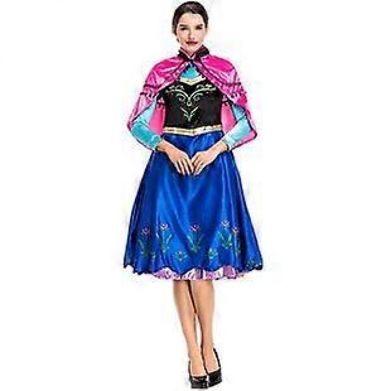 Cosplay Anime Costume Fairy Tale Dress Stage Costume Halloween Costume Princess Anna Ice Princess Costume