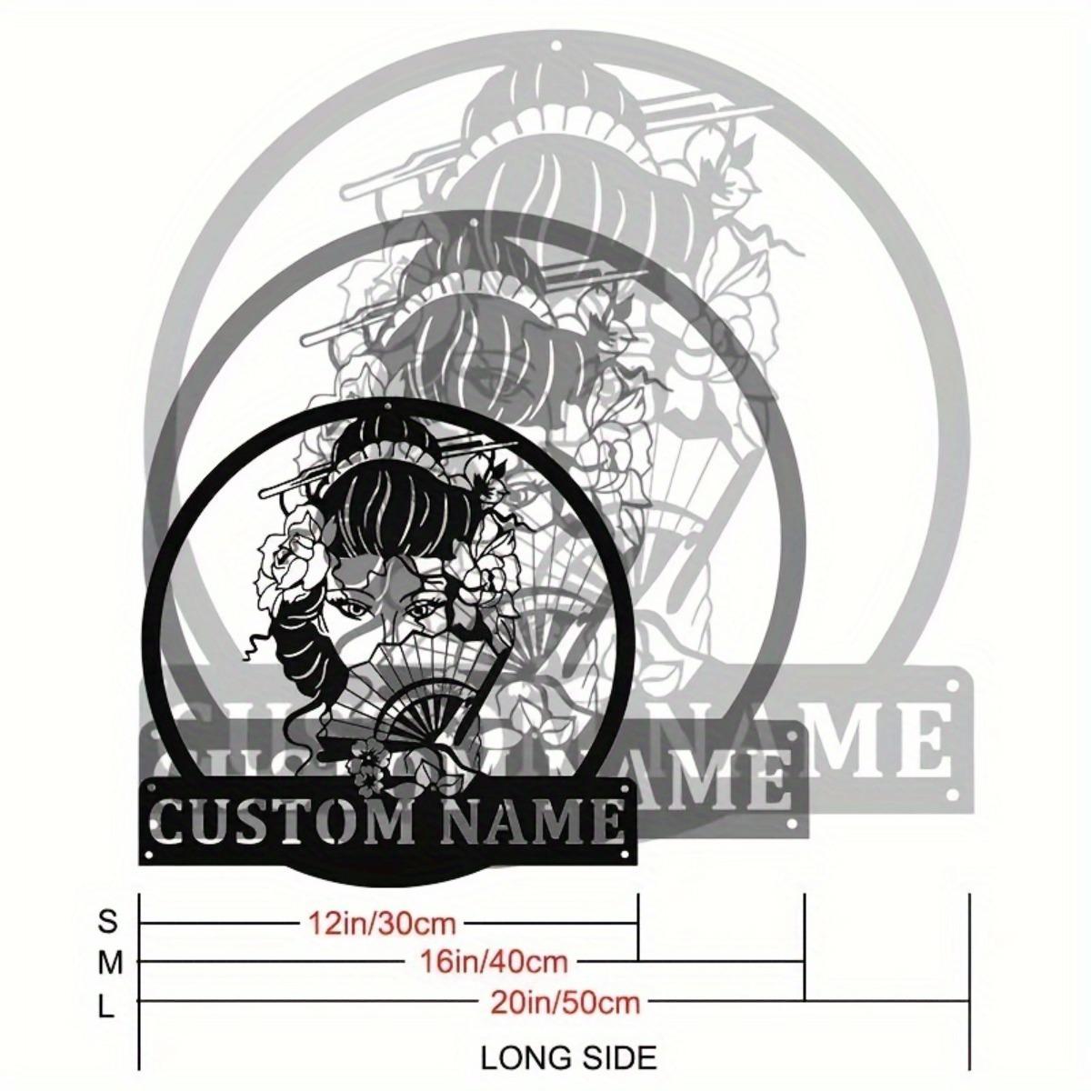 

Personalized Japanese Kabuki Metal Wall Art Name Sign Hot Sale Modern Home Outdoor Decor M