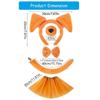 Dog Costumes for Kids Girls Halloween Animal Cosplay Accessories with Dog Ears Headband Tail Tutu Skirts Set