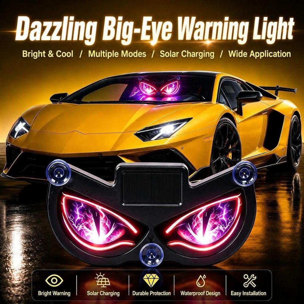Vibration Lights on Solar LED Car Light Wireless Car Atmosphere Light  Vehicle Safety Alert