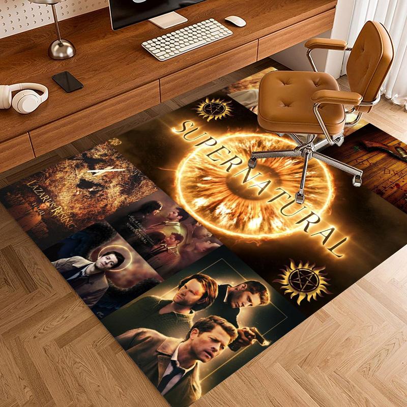 Supernatural Tv Show Collage Print Carpet Floor Mats Home Decor Christmas Gifts Bathroom Mat Room