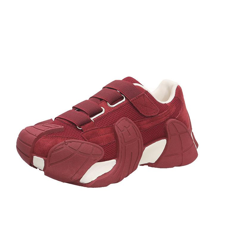 Velcro new platform shoes women's fashion versatile lightweight casual sports shoes show feet small running shoes