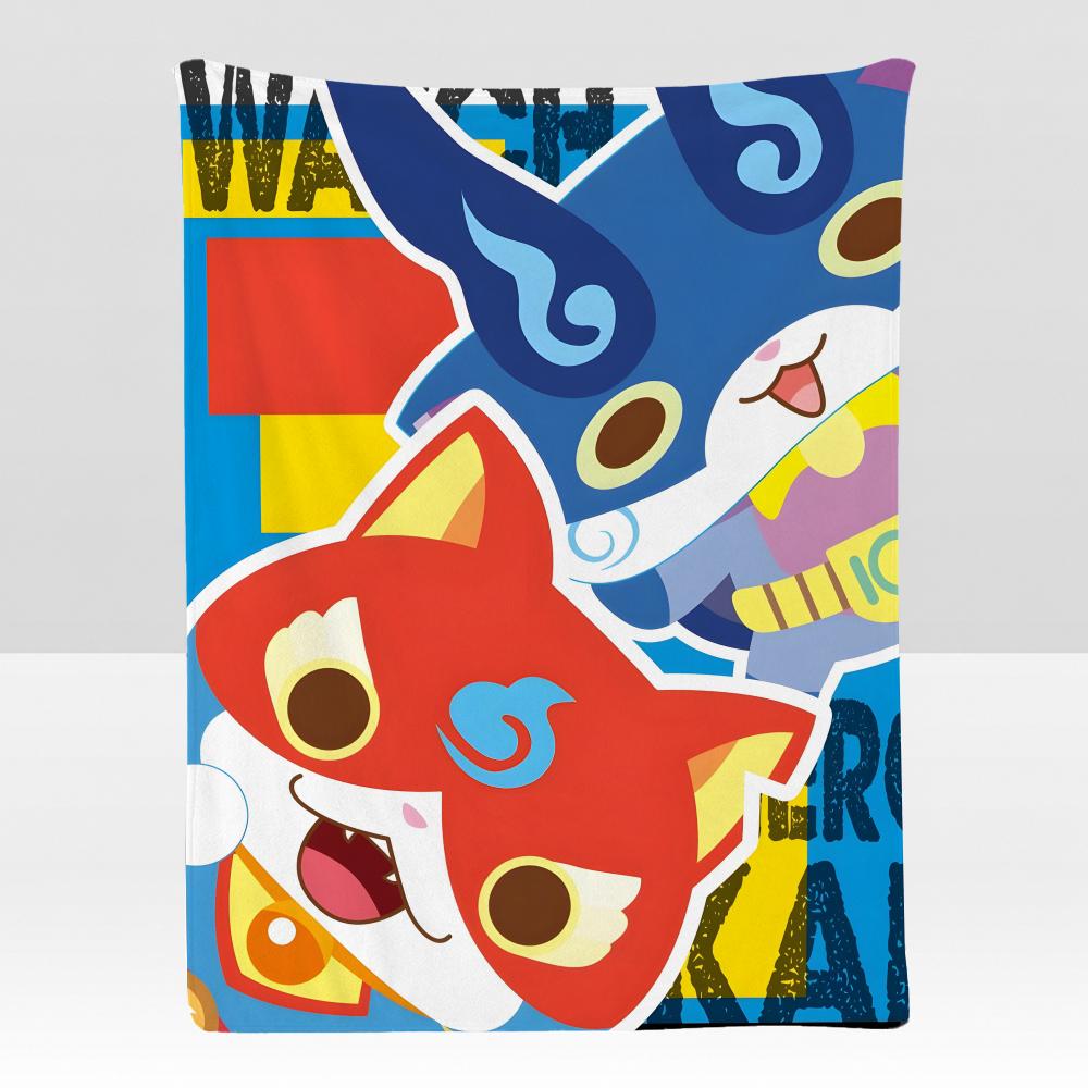 anime YKai WWatch Throw Soft Flannel Blanket for Bed Bedroom Sofa Picnic Throw Skinfriendly Breathable Gift Cover