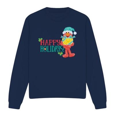 Unisex Adult Happy Holidays Elmo Christmas Sweatshirt