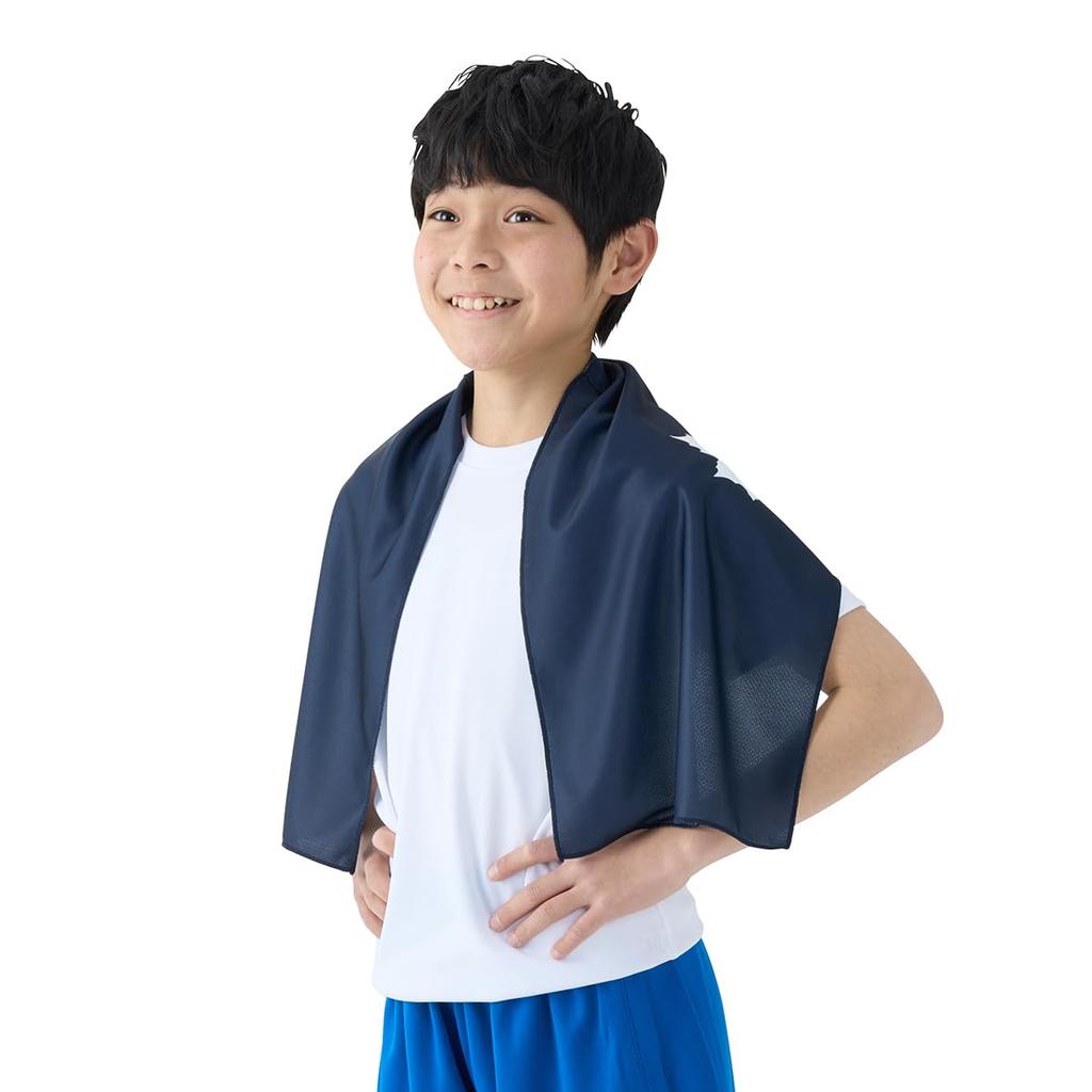 LOGOS Neck Cooling Heat Large Sports Towel Cooler, Navy, 34206289, Towel, Protection, Absorbent, Quick-Drying,