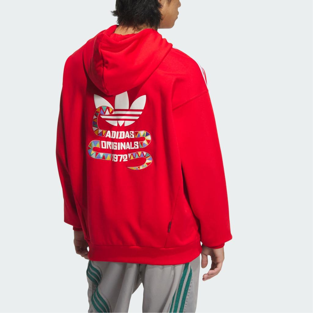 Adidas Originale Neujahr des Schlangen-Limited Edition Lny Kapuzen-Streifen-Lockerer Farbblock Langarm-Sweatshirt Unisex-Sweatshirt KA0820