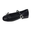 Fashion Women's Shoes 2024 Fashion Buckle Women Flats Spring Square Toe Shallow Solid Solft Sole Casual Comfortable Office Ladies Shoes